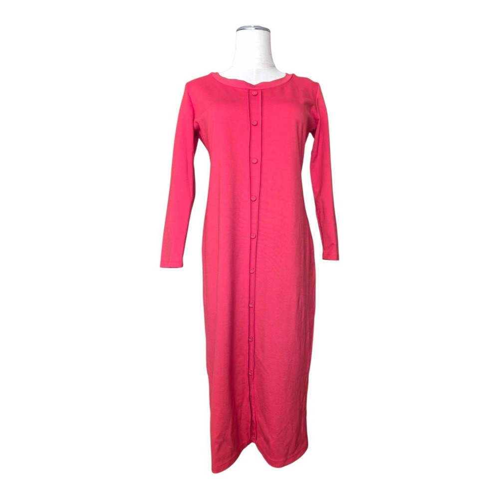 Sonnet James A Play Dress Deep Orange/Red Maxi Jersey Knit Minimalist Women'sā S